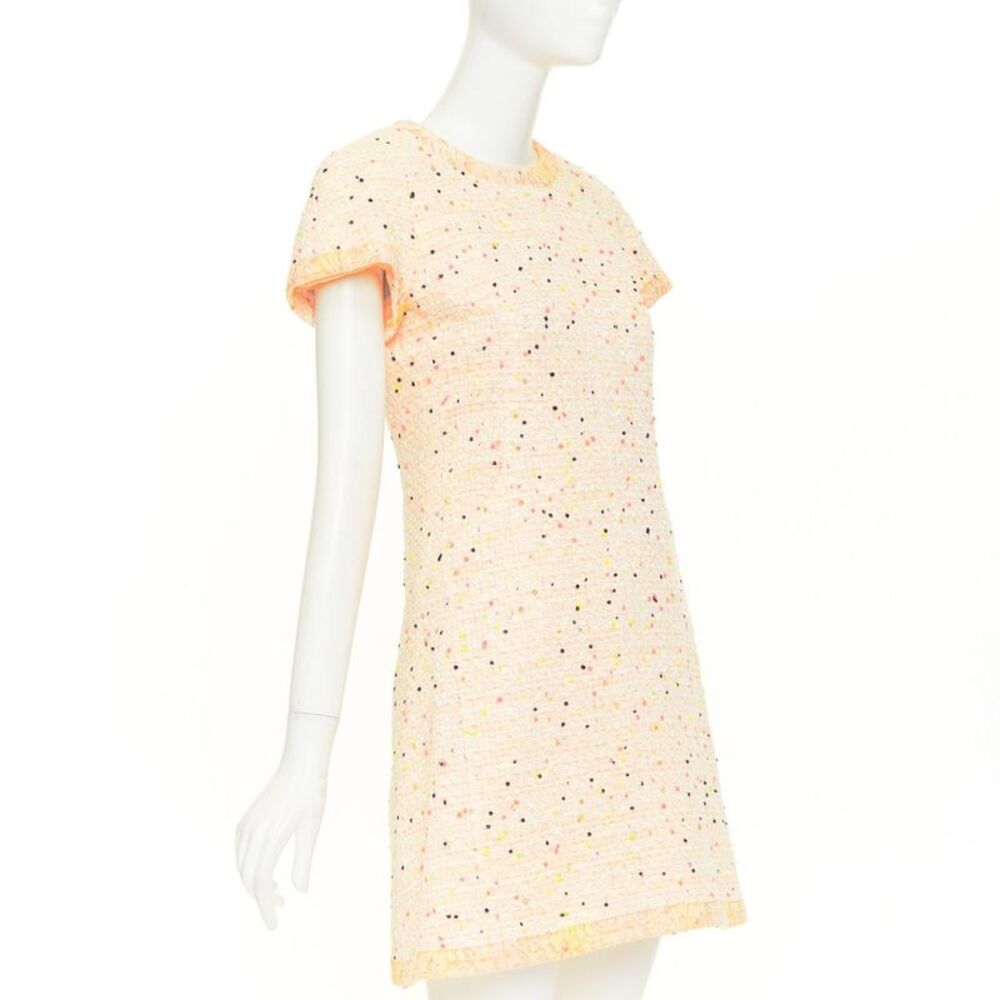 Chanel speckle tweed lace dress - Picture 3 of 9